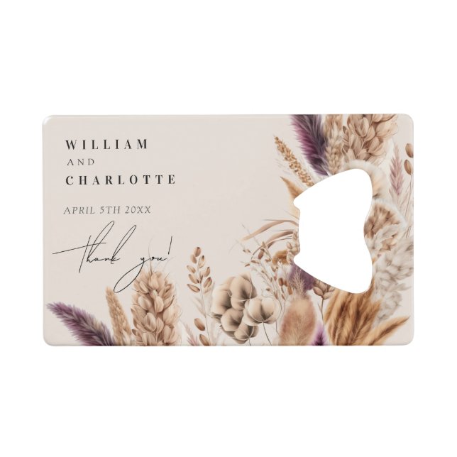 Bohemian Tropical Flowers Photo Wedding Favours (Front (Horizontal))