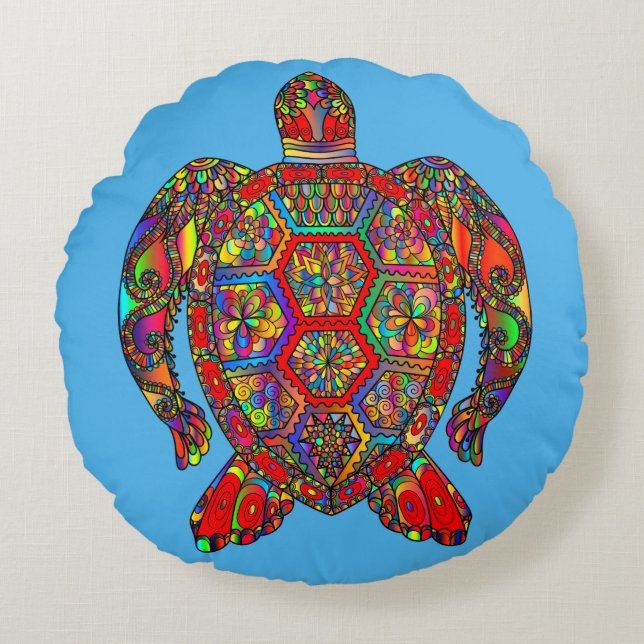Bohemian Turtle Pillow (Front)