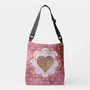 Bohemian Valentine Whimsey 3D  Crossbody Bag
