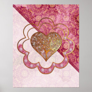 Bohemian Valentine Whimsey 3D  Poster