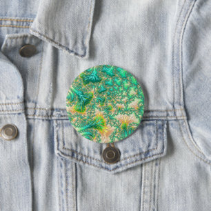 Bohemian Vibrant Trippy Fractal Abstract Spiral 7.5 Cm Round Badge