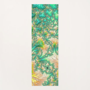 Bohemian Vibrant Trippy Fractal Abstract Spiral  Yoga Mat