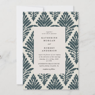 Bohemian vintage budget wedding invitation