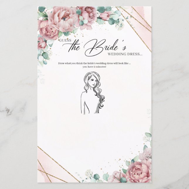 Bohemian vintage roses Guess The Bride’s Dress (Front)