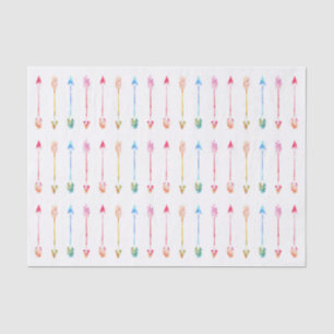 Bohemian Watercolor Arrows Pattern Tissue Paper
