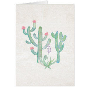 Bohemian Watercolor Cactus