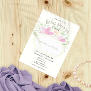 Bohemian Watercolor Floral Gender Neutral Invitation