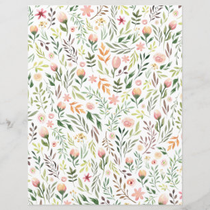 Bohemian Watercolor Leaves and Flowers