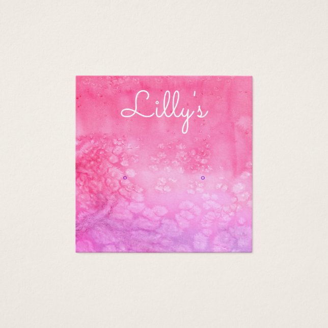 Bohemian Watercolor Stud Earring Display Card (Front)