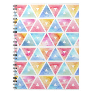 Bohemian Watercolor Triangles Notebook
