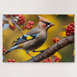 Bohemian Waxwing Jigsaw Puzzle