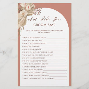 Bohemian what did the groom say bridal shower flye flyer