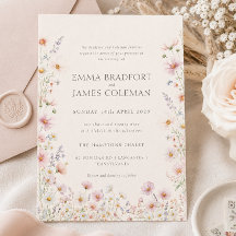 Bohemian Whimsical Wildflowers Formal Wedding