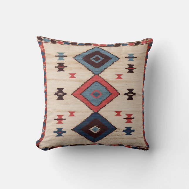 Bohemian White Kilim Pillows: A Fusion of Style Cushion (Front)