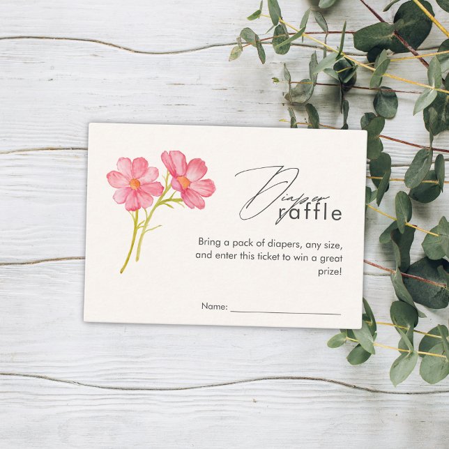 Bohemian Wildflower Floral Baby Shower Enclosure Card (Creator Uploaded)