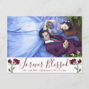 Bohemian Wildflower   Red Forever Blessed Photo Postcard