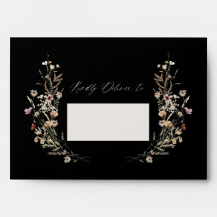 Bohemian Wildflower Wedding Pre-addressed Envelope