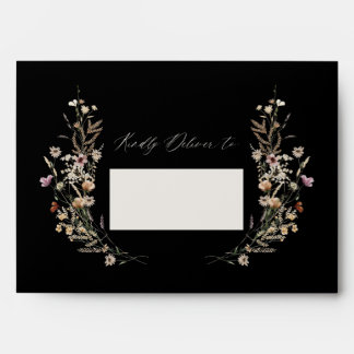 Bohemian Wildflower Wedding Pre-addressed Envelope