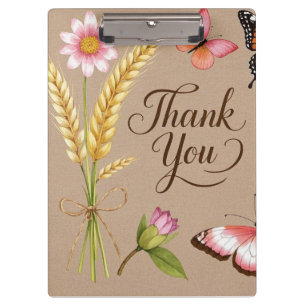 Bohemian Wildflowers, butterflies, wheat stalks Clipboard