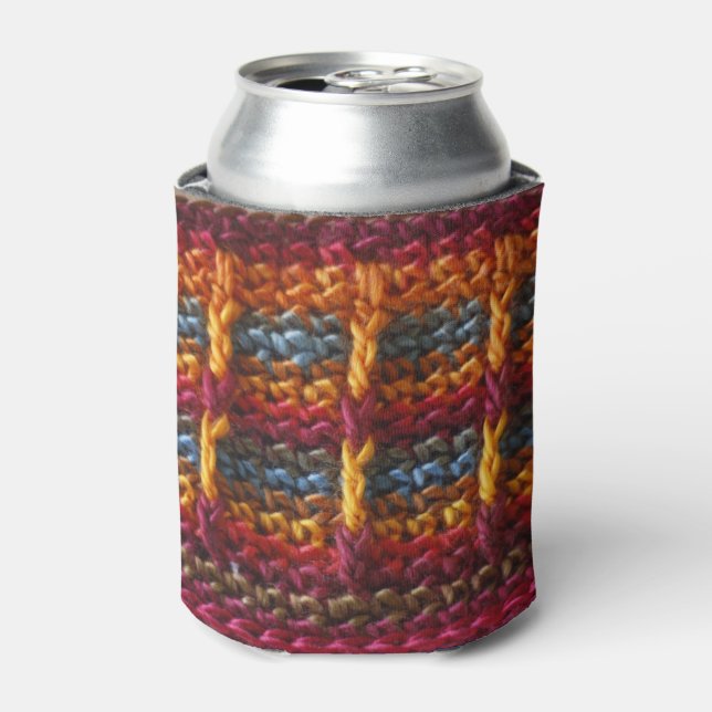 Bohemian Yarn Crochet Can Cooler (Can Front)