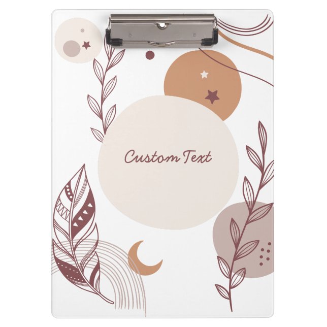 Bohemien Teacher Appreciation Modern custom  Clipboard (Front)