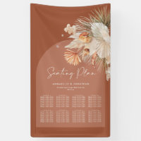 Bohenian boho rust terracotta wedding seating plan