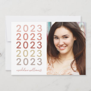 Boho 2023 Photo Graduation Flat Announcement Card