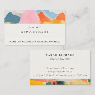 Boho Abstarct Moutain Landscape Appointment Business Card
