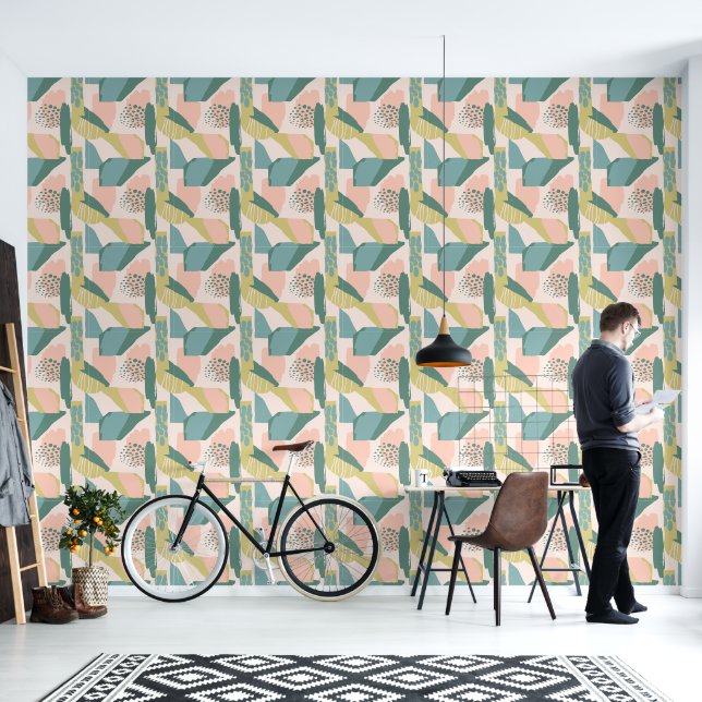 Boho Abstract 2 Wallpaper (Living Room)
