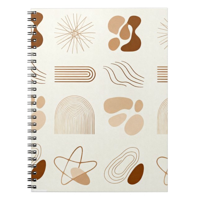 Boho Abstract Aesthetic Journa Notebook (Front)