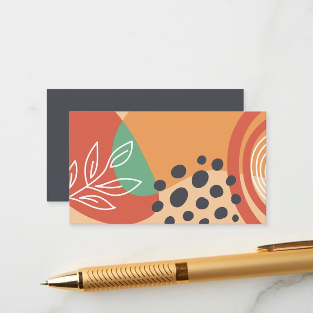 Boho abstract artwork enclosure card (Front/Back In Situ)