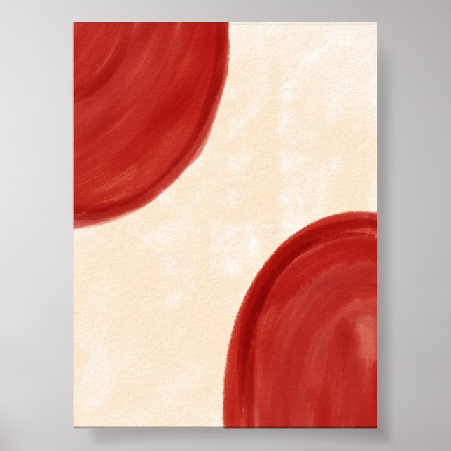 Boho Abstract Circle Print Minimalist Art Print (Front)