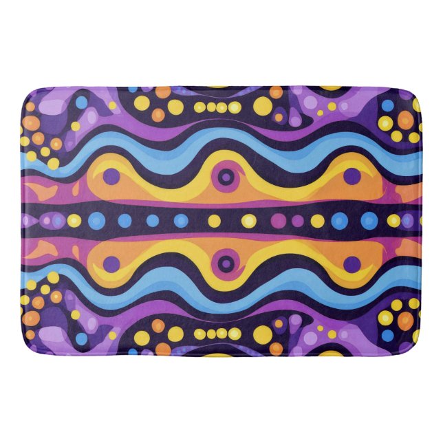 Boho Abstract colourful 12 Bath Mat (Front)