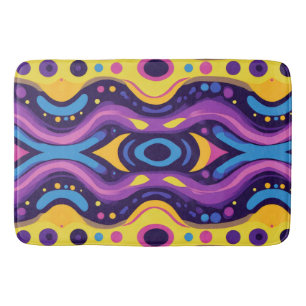 Boho Abstract colourful 17 Bath Mat