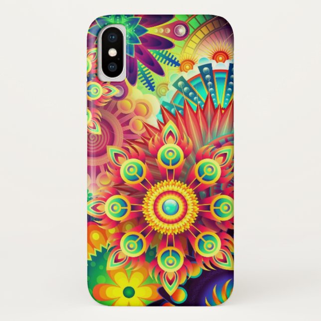 Boho abstract flower Case-Mate iPhone case (Back)