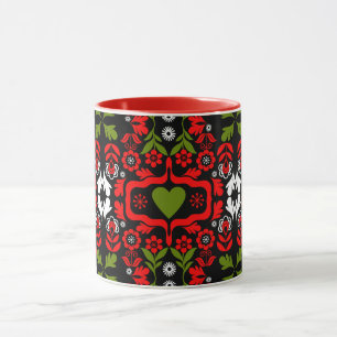 Boho Abstract Flower folk art Mug