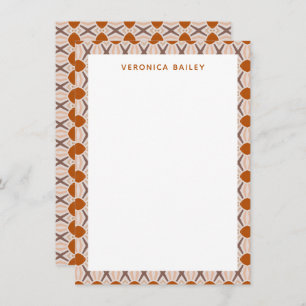 Boho Abstract Geometric Desert Terracotta Personal Card