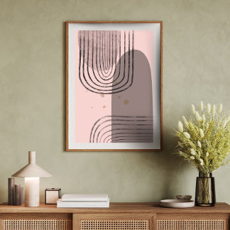 Boho Abstract Geometric Poster