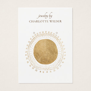 Boho Abstract Gold Circle Earring Display Card