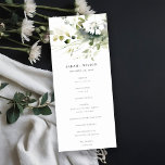 Boho Abstract Green White Floral Wedding Program Invitation<br><div class="desc">It’s very easy to customise,  with your personal details. If you need any other matching product or customisation,  kindly message via Zazzle.</div>