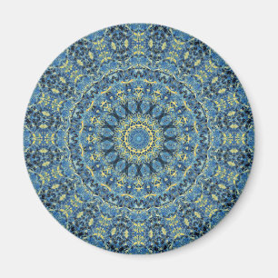 Boho Abstract Groovy Van Gogh Starry Night Mandala Magnet
