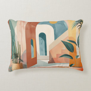 Boho Abstract Landscape (10) Decorative Cushion