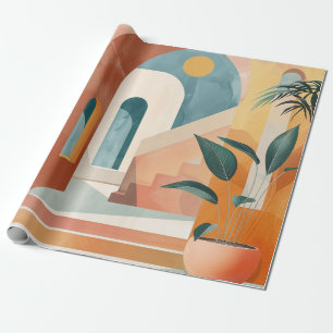 Boho Abstract Landscape (10) Wrapping Paper