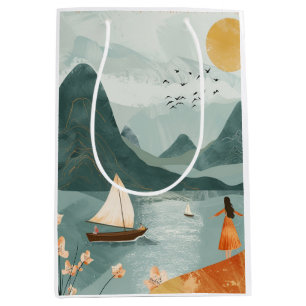 Boho Abstract Landscape (11) Medium Gift Bag
