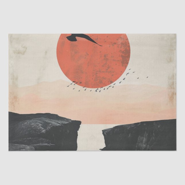 Boho Abstract Landscape (12) Tissue Paper (Front)