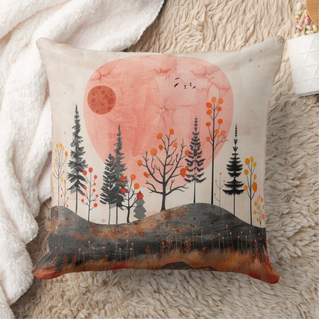Boho Abstract Landscape (13) Cushion (Blanket)