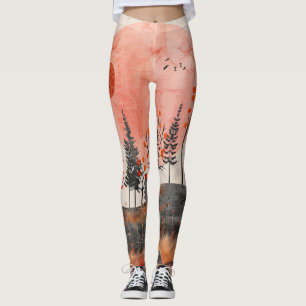 Boho Abstract Landscape (13) Leggings