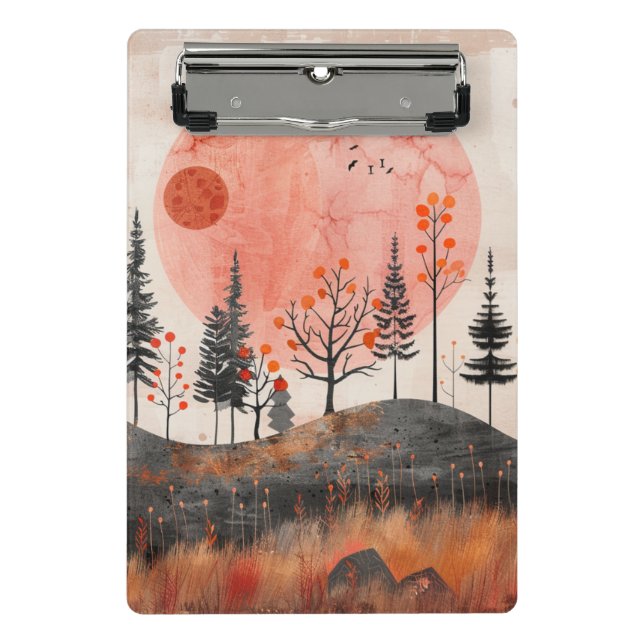 Boho Abstract Landscape (13) Mini Clipboard (Front)