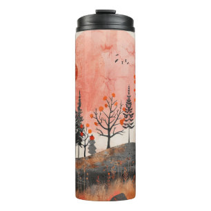 Boho Abstract Landscape (13) Thermal Tumbler