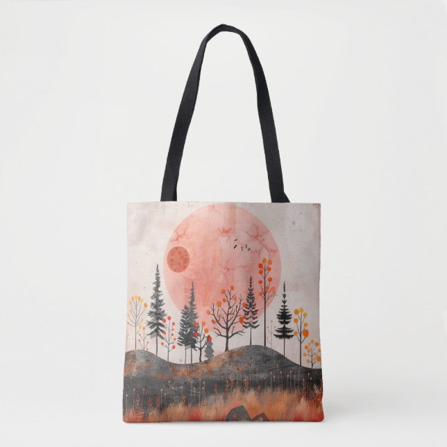 Boho Abstract Landscape (13) Tote Bag (Front)